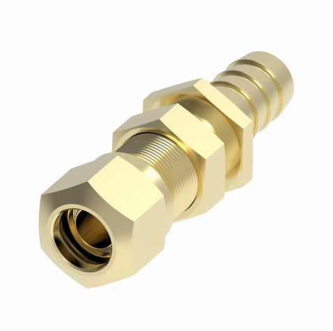 33806P-Y68 Weatherhead by Danfoss | 338 'P' Series | Air Brake Slider Line Crimp Fitting | -08 Air Brake End x -06 Hose Barb | Brass