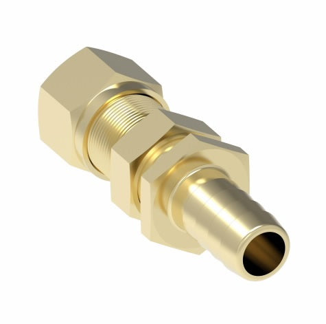 33806P-Y68 Weatherhead by Danfoss | 338 'P' Series | Air Brake Slider Line Crimp Fitting | -08 Air Brake End x -06 Hose Barb | Brass