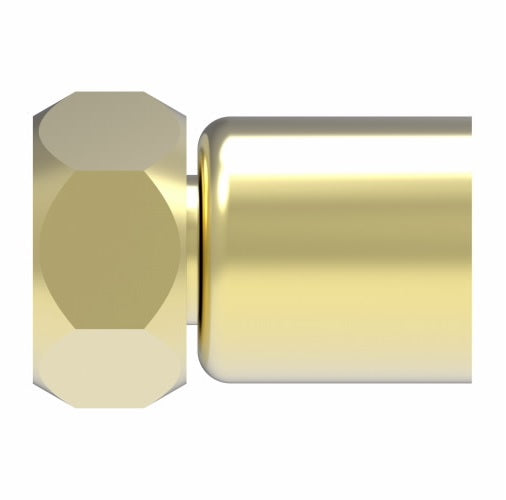 33806P-Y76 Weatherhead by Danfoss | 338 'P' Series | Air Brake Swivel Crimp Fitting | -06 Air Brake End x -06 Hose Barb | Brass