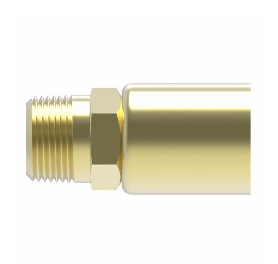 33808P-108 Weatherhead by Danfoss | 338 'P' Series | Male Pipe Rigid Crimp Fitting | -08 Male Pipe x -08 Hose Barb | Brass