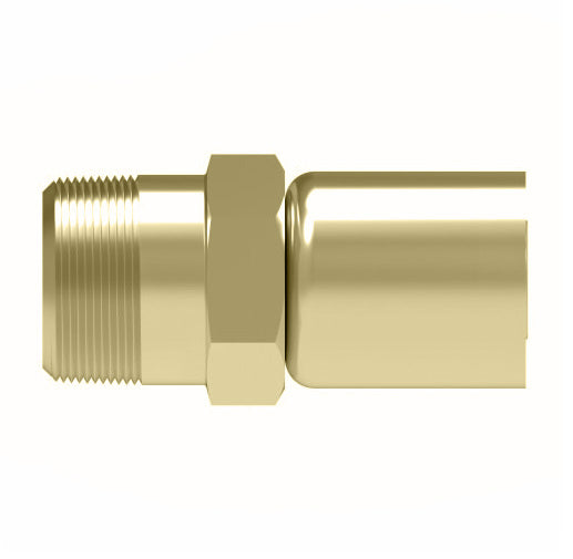 26512P-108 Weatherhead by Danfoss | 265 'P' Series | Male Pipe Rigid Crimp Fitting | -08 Male Pipe x -12 Hose Barb | Brass