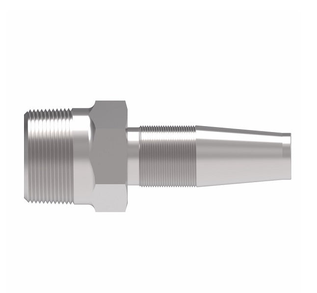 4202-4-6S Weatherhead by Danfoss | Male Pipe Field Attachable Fitting for 1 Wire Braided Hose | Nipple | -04 Male Pipe x -06 Reusable Hose End | Steel