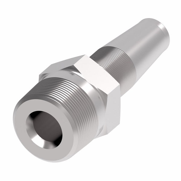 4202-8-10S Weatherhead by Danfoss | Male Pipe Field Attachable Fitting for 1 Wire Braided Hose | Nipple | -08 Male Pipe x -10 Reusable Hose End | Steel