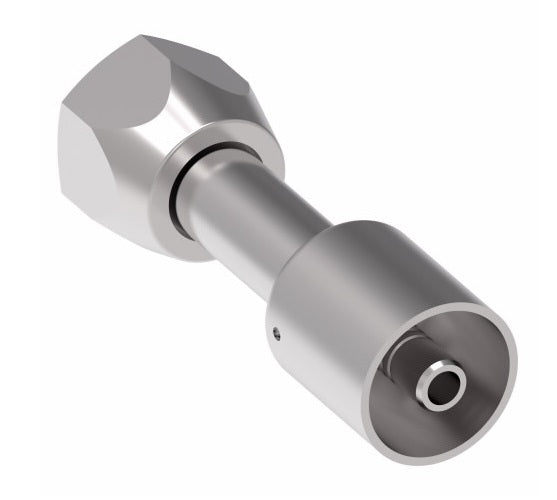 75712E-410 Weatherhead by Danfoss | 757 'E' Series | Female SAE 45° Flare Swivel Crimp Fitting | -10 Female SAE 45° Flare Swivel x -10 Hose Barb | Steel