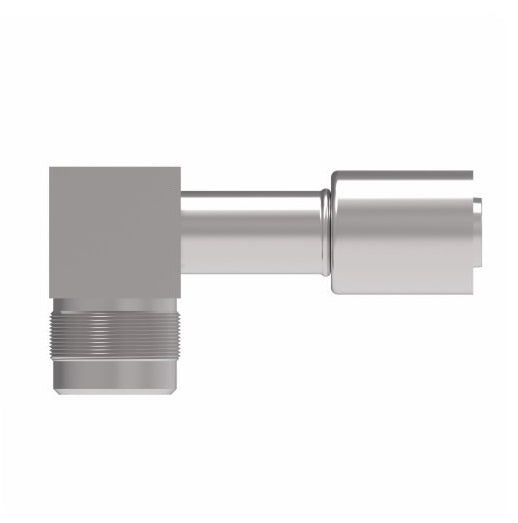 75710E-X10 Weatherhead by Danfoss | 757 'E' Series | Male SAE 45° Rigid 90° Elbow Crimp Fitting | -10 Male SAE 45° x -08 Hose Barb | Steel