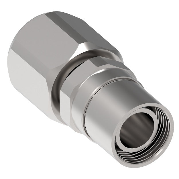 S-1320Z Weatherhead by Danfoss | Everswage | Female SAE 37° JIC Swivel Crimp Fitting for Everflex Hose | 1-1/8" Hose Barb x 1-1/4" Female SAE 37° JIC Swivel | 300 Stainless Steel