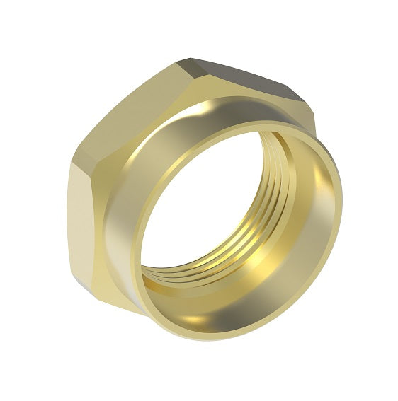 NJC-8-B Weatherhead by Danfoss | Everswage | Female 37° JIC Short Collar for Everflex Hose | 13/32" Hose Barb x 1/2" Female 37° JIC | Brass
