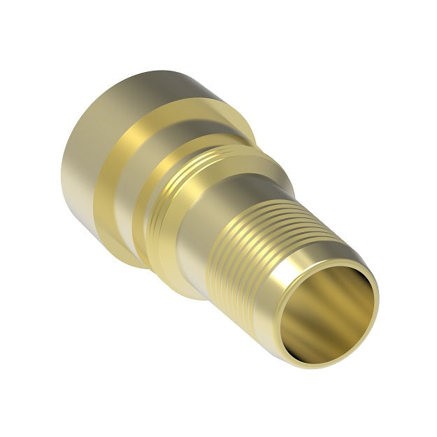 NJ-8-B Weatherhead by Danfoss | Everswage | Female 37° JIC Insert Crimp Fitting for Everflex Hose | 13/32" Hose Barb x 1/2" Female 37° JIC | Brass
