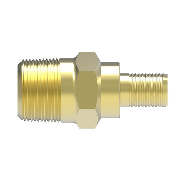 NM2-4-B Weatherhead by Danfoss | Everswage | Male Pipe Insert Crimp Fitting for Everflex Hose | 3/16" Hose Barb x 1/8" Male Pipe | Brass