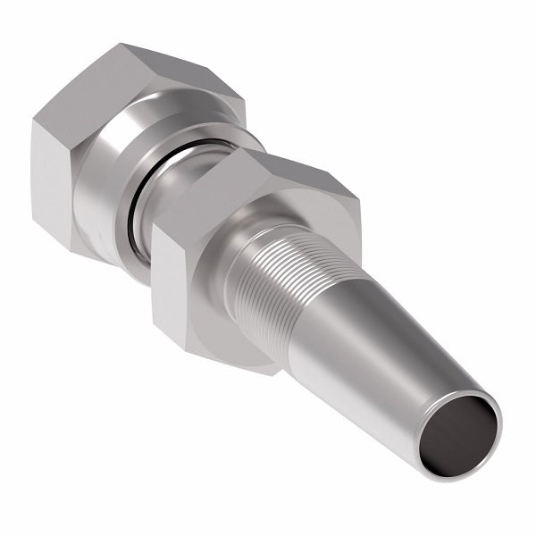 FJ8732-1212S Weatherhead by Danfoss | Female ORS Swivel Field Attachable Fitting for 1 & 2 Wire Braided Hose | Nipple Assembly | -12 Female O-Ring Face Seal Swivel x -12 Reusable Hose End | Steel