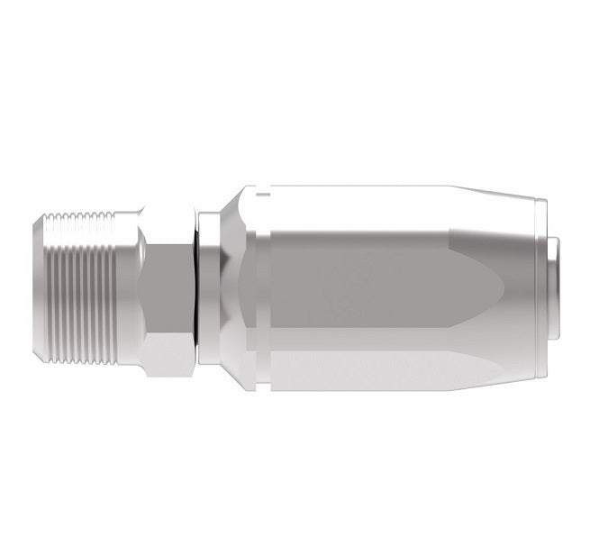 1RA6MP6 Weatherhead by Danfoss | Male Pipe Field Attachable Fitting for 1 Wire Braided Hose | 1R Series | Complete Fitting | -06 Male Pipe x -06 Reusable Hose End | Steel