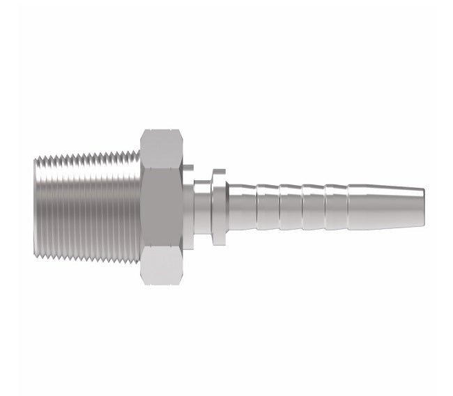 15611-F08-06ZF Winner by Danfoss | Male NPTF Rigid 2-Piece Hose Crimp Fitting | -08 Male NPTF x -06 Hose Barb | Steel