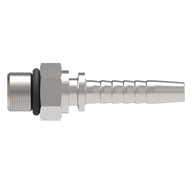 16011-08-06ZF Winner by Danfoss | Male O-Ring Boss 2-Piece Hose Crimp Fitting | -08 Male O-Ring Boss x -06 Hose Barb | Steel