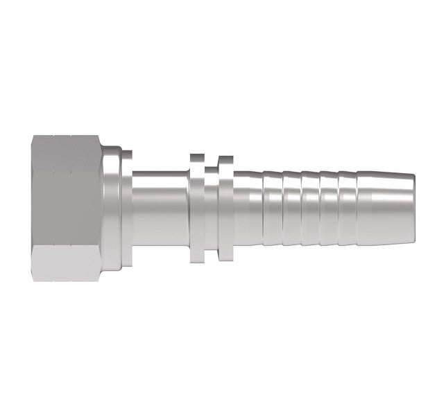24211-06-06ZF Winner by Danfoss | Female ORS Swivel 2-Piece Hose Crimp Fitting | -06 Female O-Ring Face Seal Swivel x -06 Hose Barb | Steel