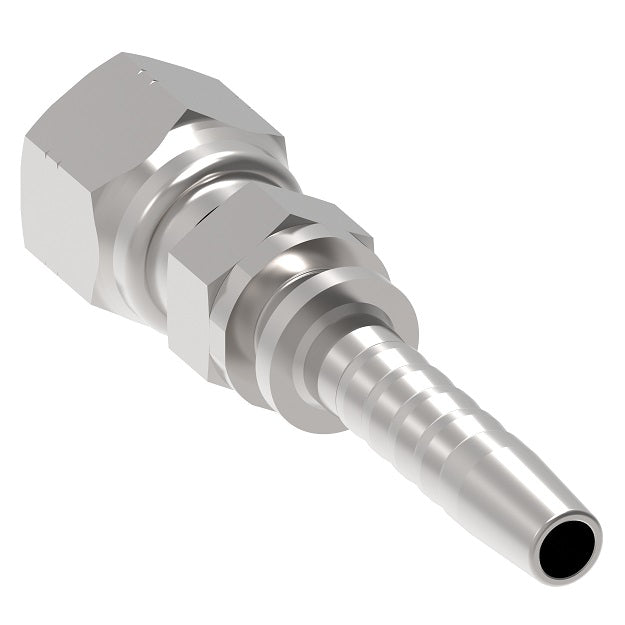 26711D-12-12ZF Winner by Danfoss | Female 37° JIC Swivel 2-Piece Hose Crimp Fitting (with Backup Hex) | -12 Female 37° JIC Swivel x -12 Hose Barb | Steel