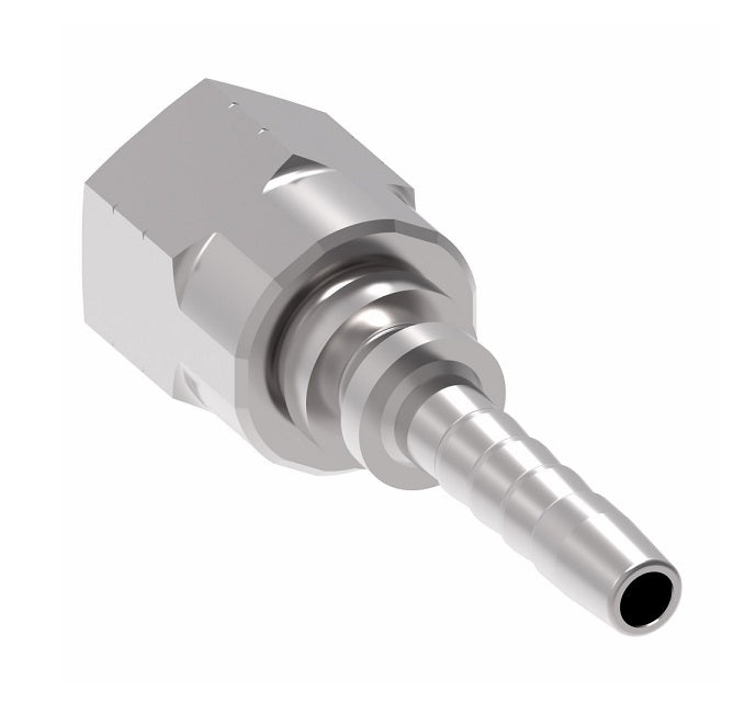 26711-10-10ZF Winner by Danfoss | Female JIC 37° Swivel 2-Piece Hose Crimp Fitting | -10 Female JIC 37° Swivel x -10 Hose Barb | Steel