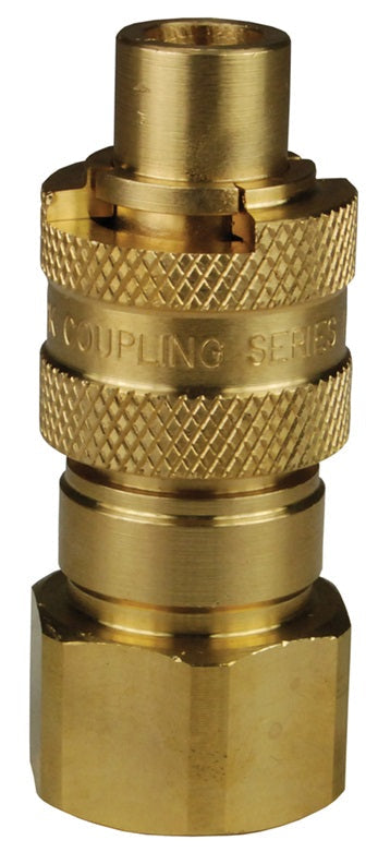 N4F3-B by Dixon Valve | Pneumatic Quick Disconnect Coupling | Dix-Lock® N-Series | 3/8" Female NPTF x 1/2" Body Size | Plug | Brass