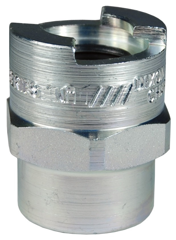 4NF6 by Dixon Valve | Pneumatic Quick Disconnect Coupling | Dix-Lock® N-Series | 3/4" Female NPTF x 1/2" Body Size | Socket | Nitrile Seal | Steel