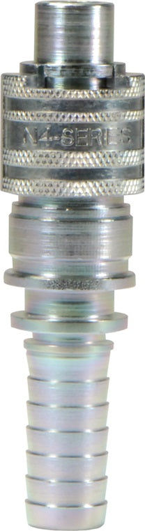 N4S3 by Dixon Valve | Pneumatic Quick Disconnect Coupling | Dix-Lock® N-Series | Hose Barb | 3/8" Hose ID x 1/2" Body Size | Plug | Steel