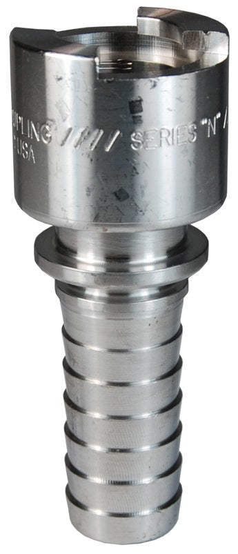 4NS8-SS by Dixon Valve | Pneumatic Quick Disconnect Coupling | Dix-Lock® N-Series | Hose Barb | 1" Hose ID x 1/2" Body Size | Socket | Nitrile Seal | 316 Stainless Steel