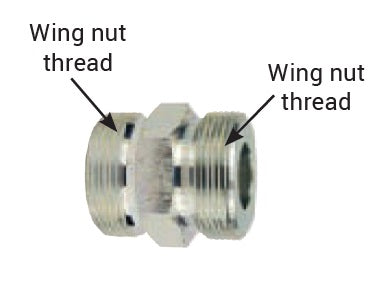 DB23 by Dixon Valve | Boss® Washer Seal | Double Spud | 1-1/4" and 1-1/2" Size | Wing Nut Thread | Plated Iron