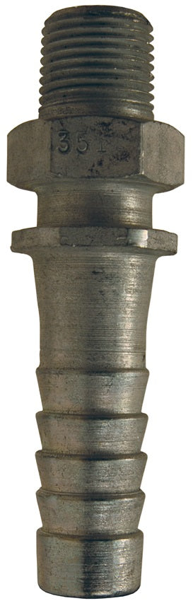 3512 by Dixon Valve | 3500 Nipple | 1/2" Male NPT x 1/2" Hose ID | Zinc Plated Steel