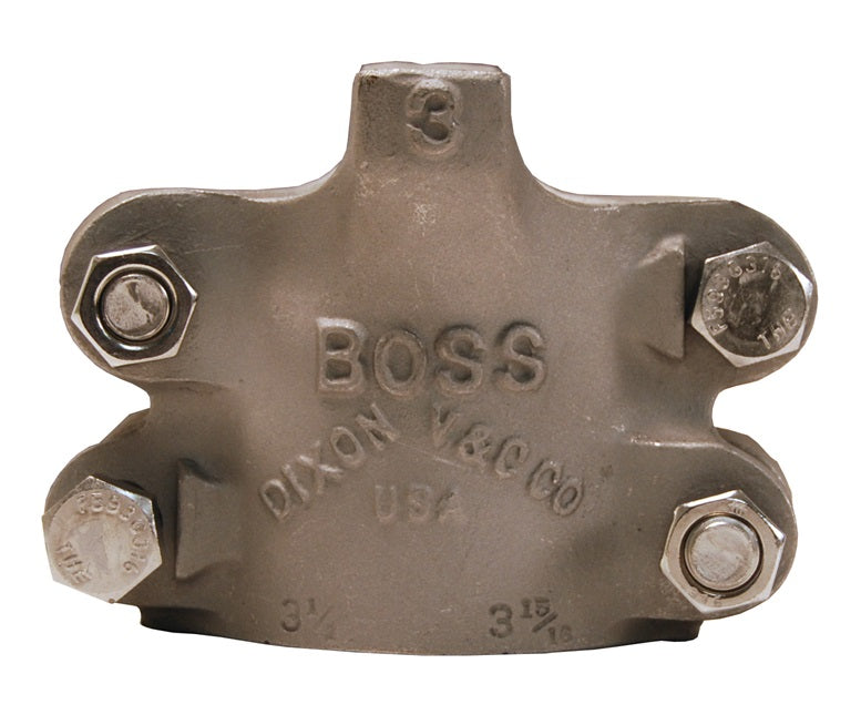 RBU29 by Dixon Valve | Boss® Clamp | 4-Bolt Type | 2-Gripping Fingers  | 2" Hose ID | Hose OD: from 2-32/64" to 2-50/64" | Stainless Steel