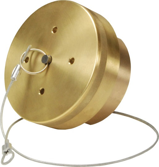 LNG20BRFE by Dixon Valve | Liquid Natural Gas Coupling | 2" Size | LNG30 Fixed End With 2" Female NPT Thread / Cap & Retaining Cable | Brass
