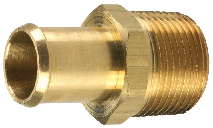 268B1208 by Dixon Valve | Male Beaded Hose Barb Insert | 1/2" Male NPTF x 3/4" Hose ID | Brass