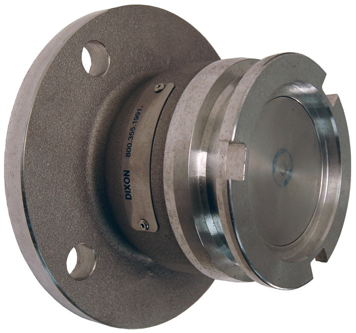 DDA400ALFL by Dixon Valve | MannTek Dry Disconnect Adapter | Tank Unit | 4" 150# ASA Flange x 164mm Body Size | Aluminum