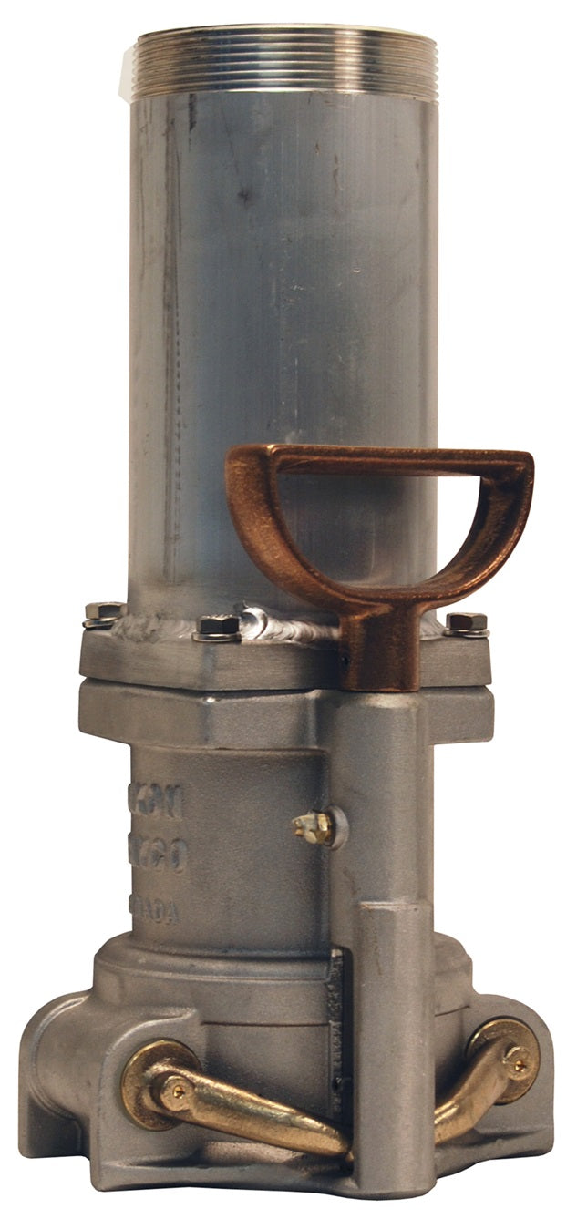 6303NPT by Dixon Valve | Straight Drop Fuel Delivery Connector | 3" Inlet Size | 4" Top Seal Outlet | 19-3/4" Overall Height | Aluminum