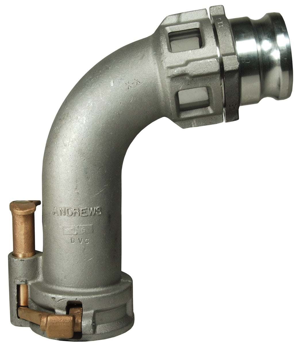 3004030MAE by Dixon Valve | Tight Fill Drop Elbow | Complete Unit | 3" Coupler Size | 4" Male Adapter Inlet | Aluminum