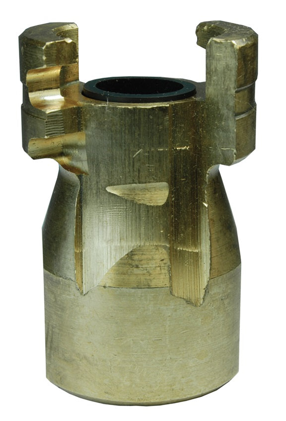 P4F6-B by Dixon Valve | Pneumatic Quick Disconnect Coupling | Dual-Lock P-Series | 3/4" Female NPTF x 1/2" Body Size | Plug | Nitrile Seal | Brass