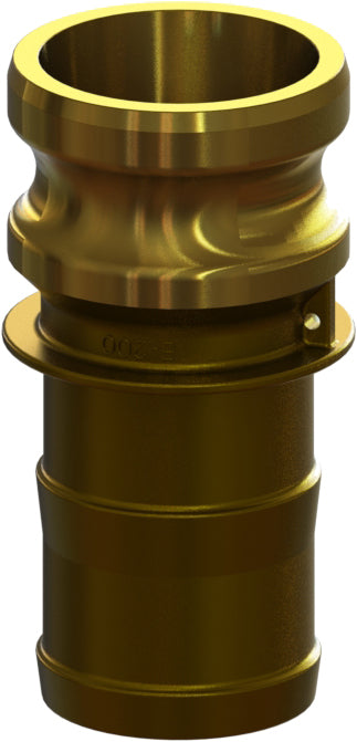 E-BR-200 by Campbell Fittings | Standard Cobra Cam & Groove Coupling | Type E | 2" Adapter x 2" Hose Shank | Brass