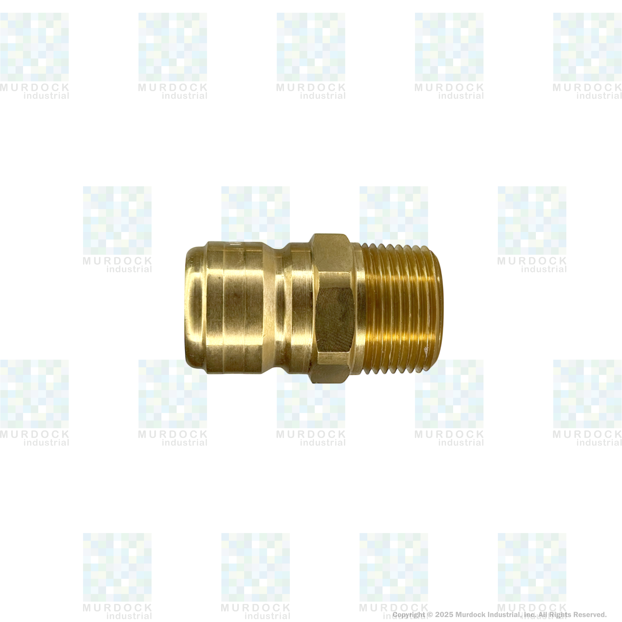 E10M10-B by Dixon Valve | Hydraulic Quick Disconnect Coupling | E-Series | 1-1/4" Male NPTF x 1-1/4" Straight-Through Interchange | Plug | Brass