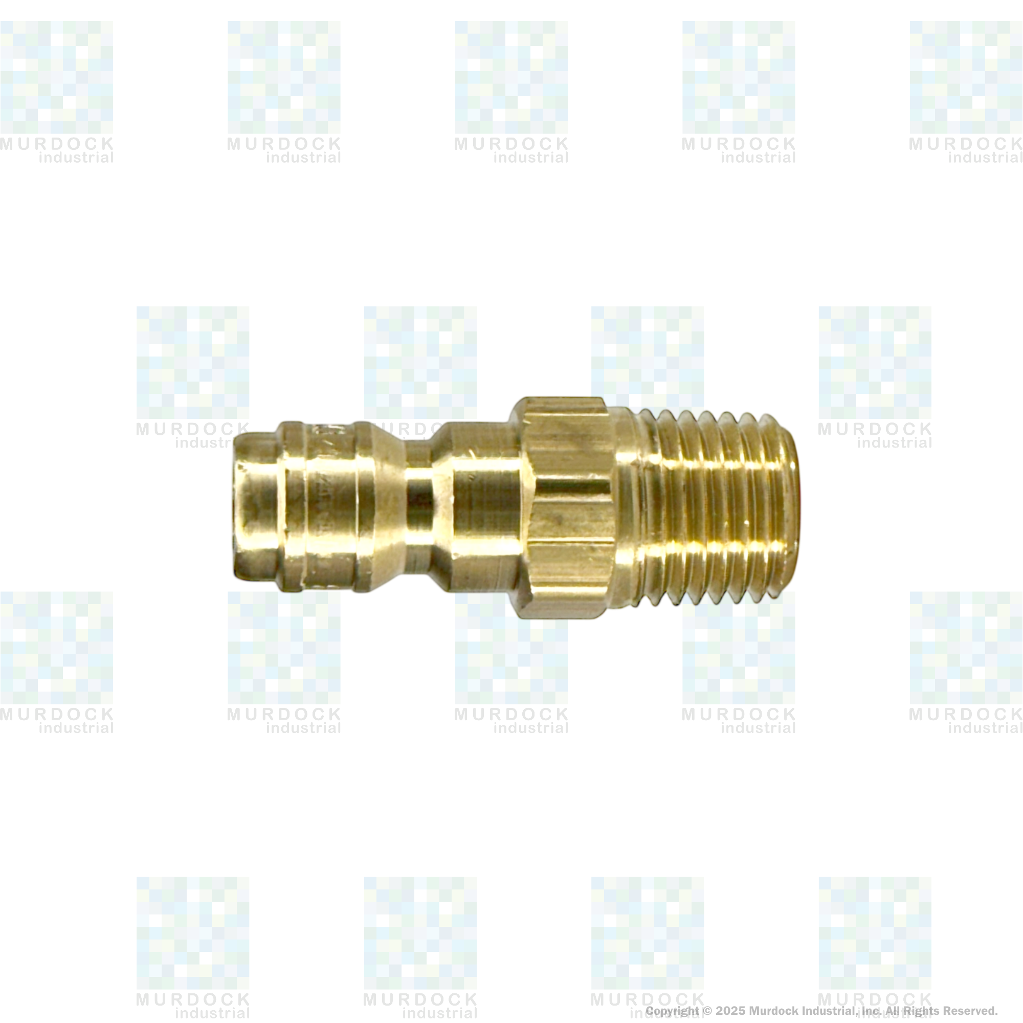 E2M2-B by Dixon Valve | Hydraulic Quick Disconnect Coupling | E-Series | 1/4" Male NPTF x 1/4" Straight-Through Interchange | Plug | Brass