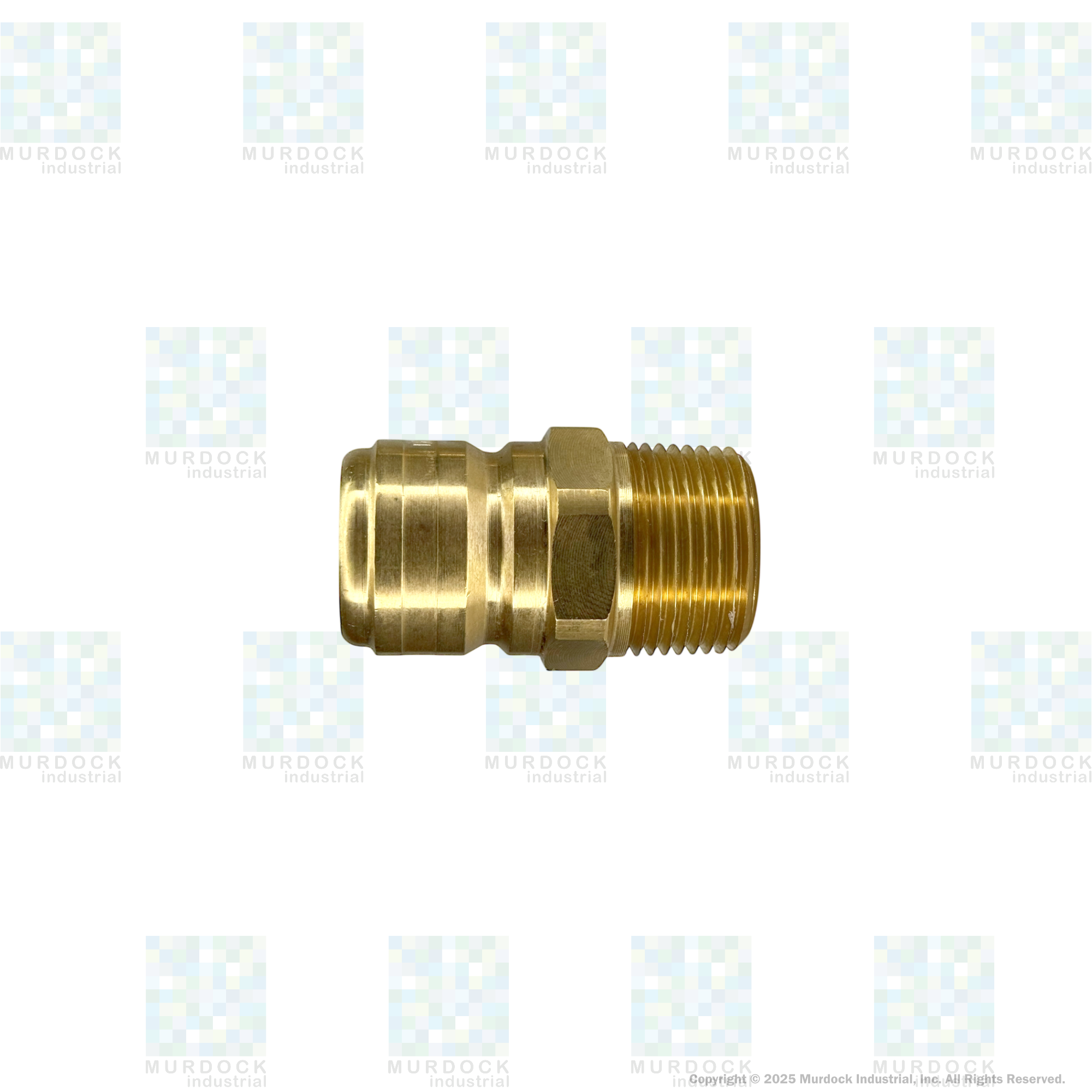 E6M6-B by Dixon Valve | Hydraulic Quick Disconnect Coupling | E-Series | 3/4" Male NPTF x 3/4" Straight-Through Interchange | Plug | Brass