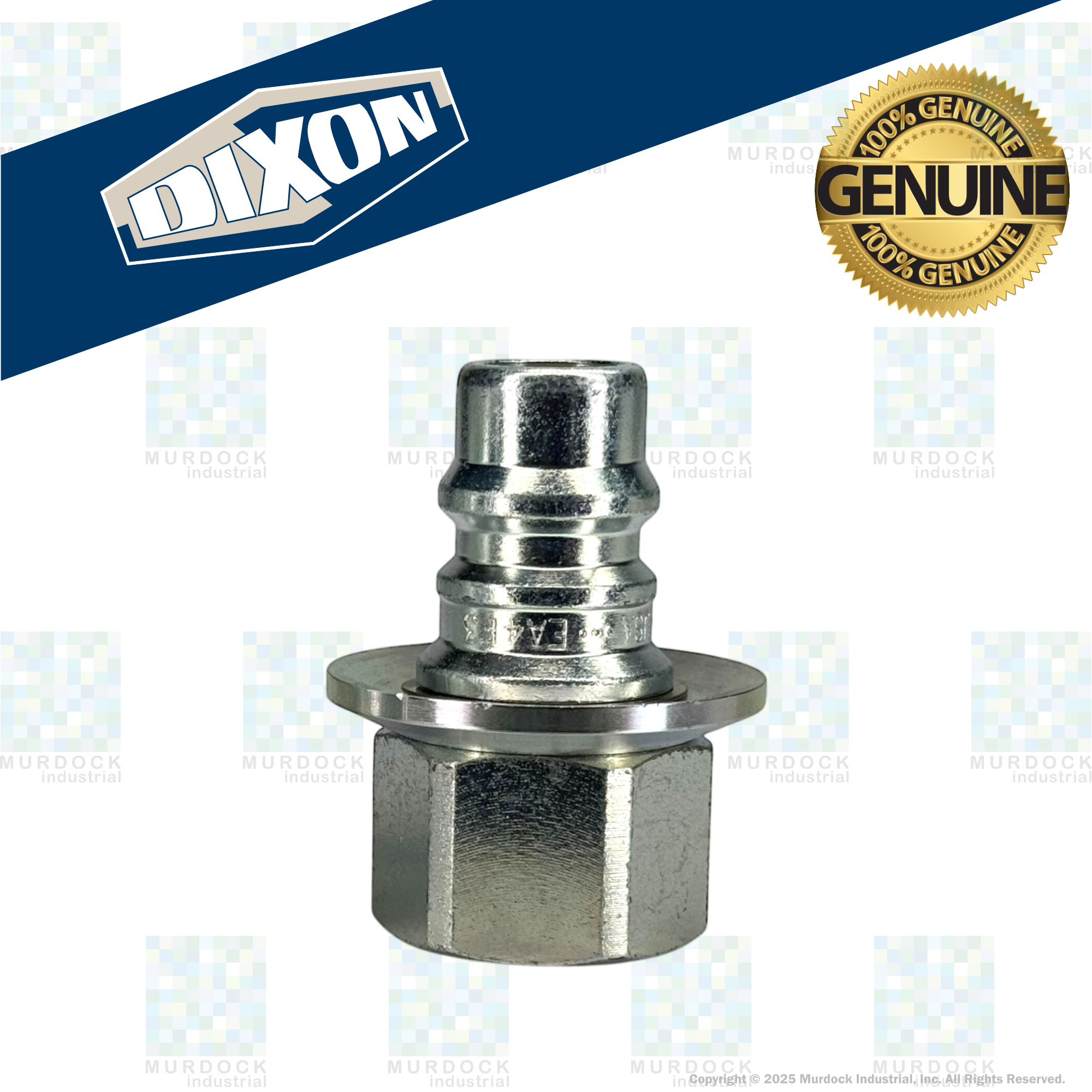 EA4F4 by Dixon Valve | Hydraulic Quick Disconnect Coupling | EA-Series | 1/2" Female NPTF x 1/2" Water-Blast Interchange | Plug | Steel