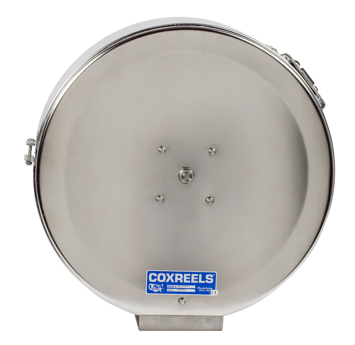 ENML-N-335-SS by Coxreels | EN-SS Series | 3,000 PSI Enclosed Spring Driven Hose Reel | 3/8" Hose ID, 3/8" FNPT Inlet | Stainless Steel | 35ft Capacity, Hose Not Included