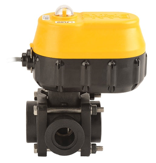 EVX150SL by Banjo | EVX Bolted Side Load Electric Valve | Full Port | 1-1/2" Pipe Size | 1-1/2" Opening Thru Ball | FKM Seals | Polypropylene