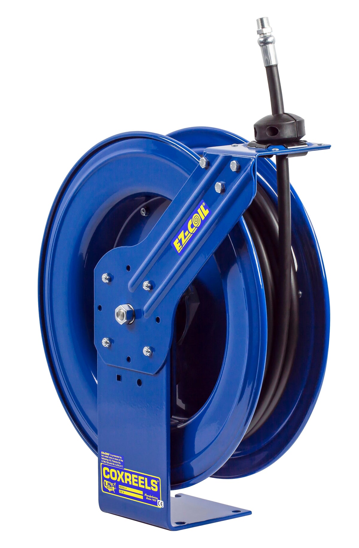 EZ-MP-350 by Coxreels | EZ-SH Series | 3,000 PSI EZ-Coil Safety Spring Driven Hose Reel for Air, Water & Oil | 3/8" Hose ID, 3/8" FNPT Inlet | Steel | 50ft Hose Included
