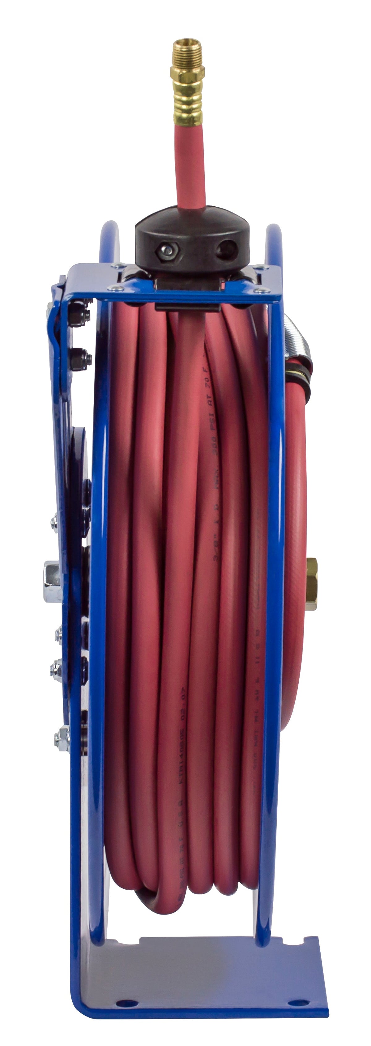 EZ-P-LP-350 by Coxreels | EZ-P Series | 300 PSI EZ-Coil Safety Spring Driven Hose Reel for Air & Water | 3/8" Hose ID, 3/8" FNPT Inlet x 3/8" MNPT Hose End | Steel | 50ft PVC Hose Included