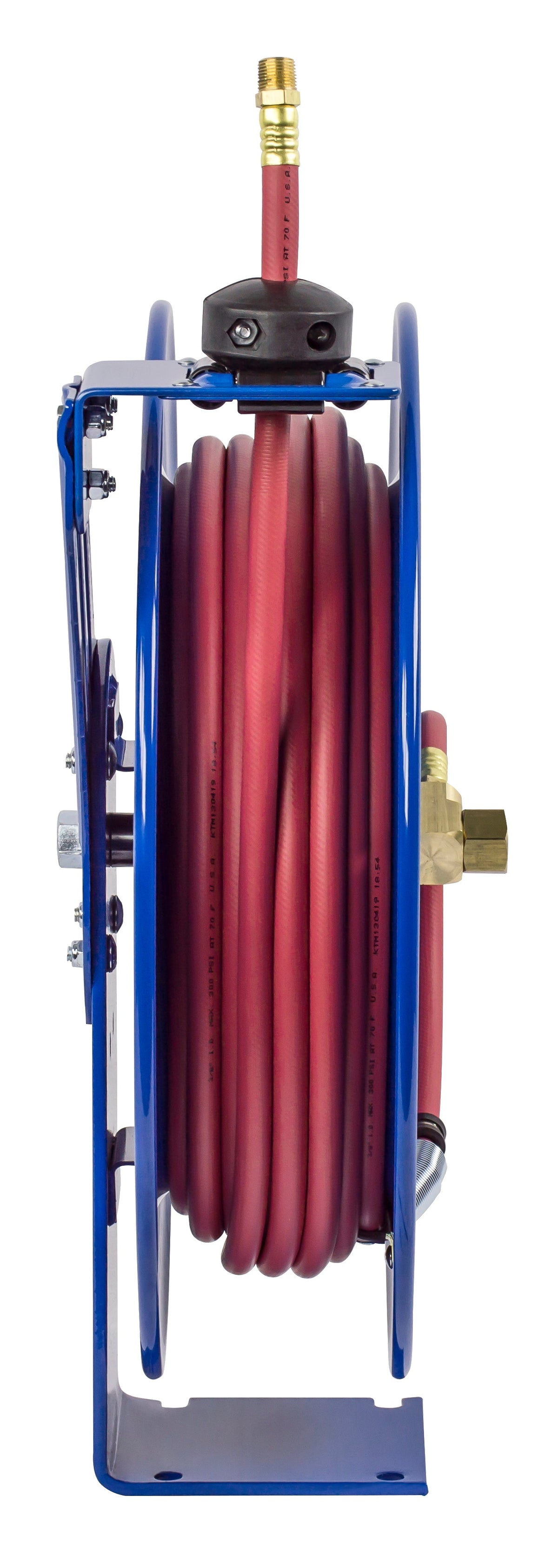EZ-SH-375 by Coxreels | EZ-SH Series | 300 PSI EZ-Coil Safety Spring Driven Hose Reel for Air & Water | 3/8" Hose ID, 3/8" FNPT Inlet x 3/8" MNPT Hose End | Steel | 100ft PVC Hose Included