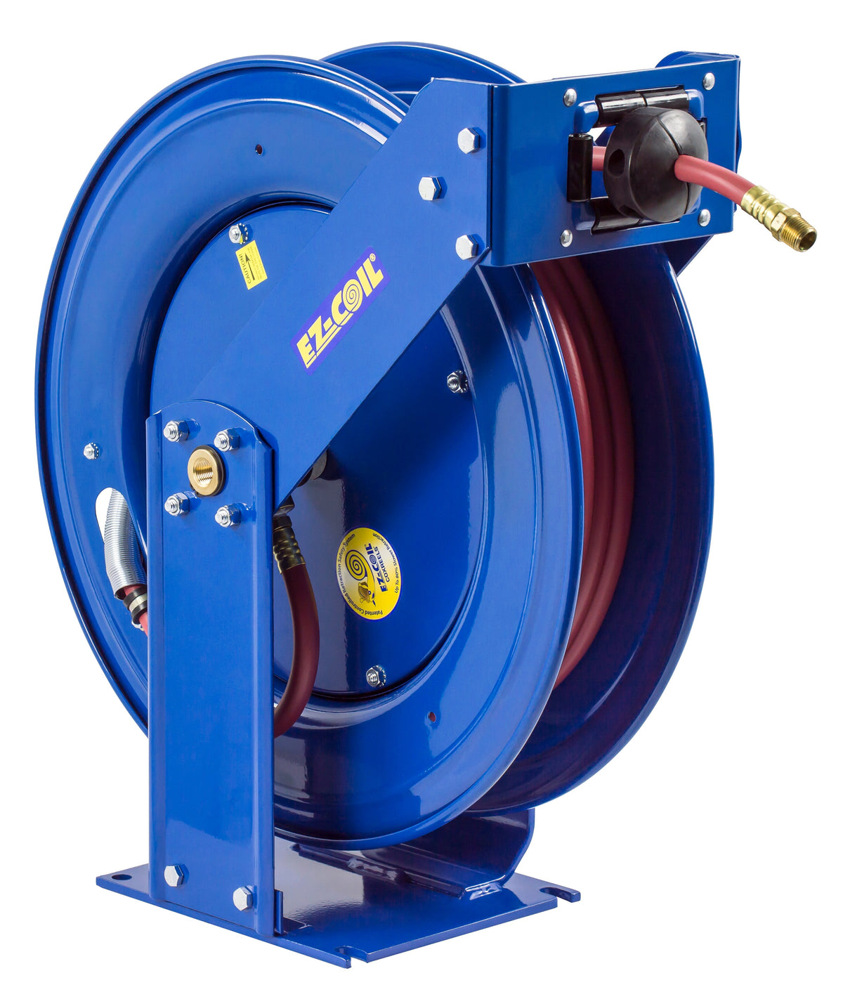 EZ-TSH-4100 by Coxreels | EZ-T Series | 300 PSI EZ-Coil Safety Spring Driven Hose Reel for Air & Water | 1/2" Hose ID, 1/2" FNPT Inlet x 1/2" MNPT Hose End | Steel | 100ft PVC Hose Included