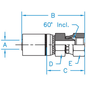 F-BSPX-04-04 by Kurt Hydraulics | Female British Standard Pipe 60 Degree Cone | Swivel | for 1/4" Hose ID