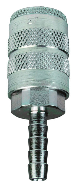4FS3 by Dixon Valve | Pneumatic Quick Disconnect Coupling | F-Series / J-Series | Hose Barb | 3/8" Hose Barb x 1/2" Manual Industrial Interchange | Socket | Nitrile Seal | Steel