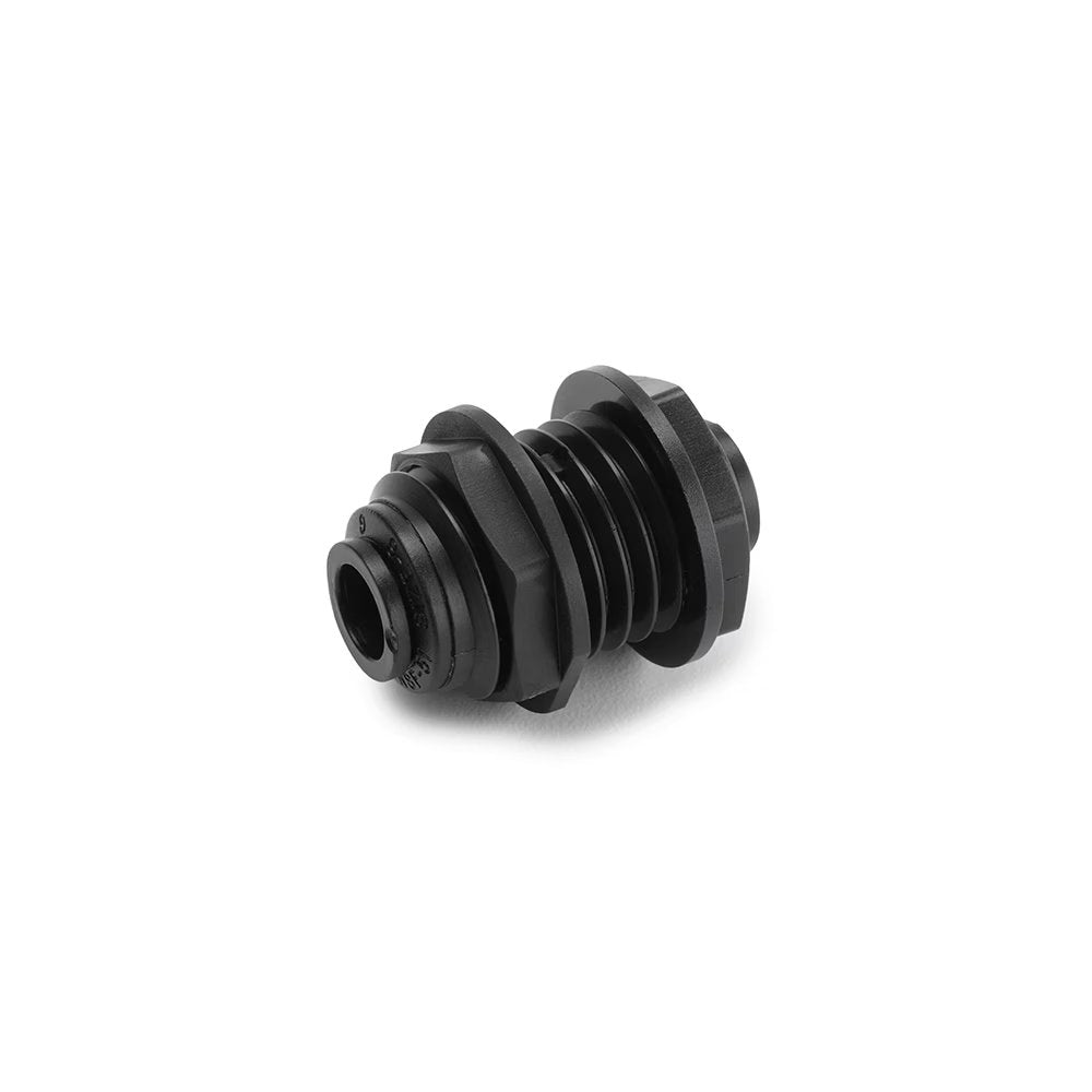 FB8BU8-HBLK by Parker | TrueSeal™ Bulkhead Union | 1/2" Push-to-Connect | 2.04" Length | Straight | Black | Kynar®