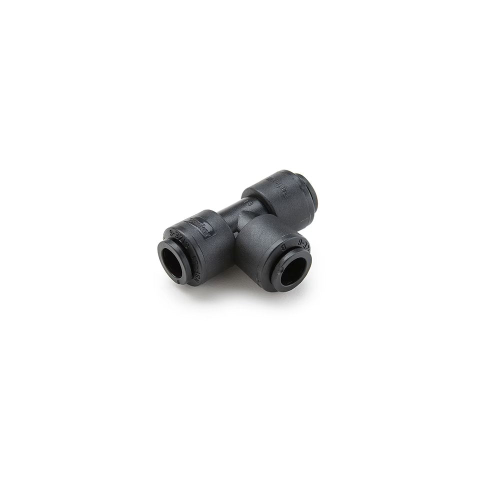 FB5TU5-HBLK by Parker | TrueSeal™ Tube to Tube Union Fitting | 5/16" Push-to-Connect x 5/16" Push-to-Connect | 2.04" Length | Tee | Black | Kynar®