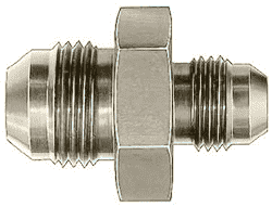 FBE2156 (FCE2156) Eaton Aeroquip® -06 Male AN x -04 Male AN Union Reducer Straight Adapter - Nickel-Plated Aluminum