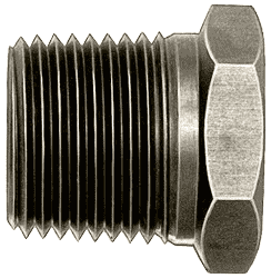 FBE2139 (FCE2139) Eaton Aeroquip® 1/2" Male Pipe x 3/8" Female Pipe Bushing Straight Adapter - Nickel-Plated Aluminum